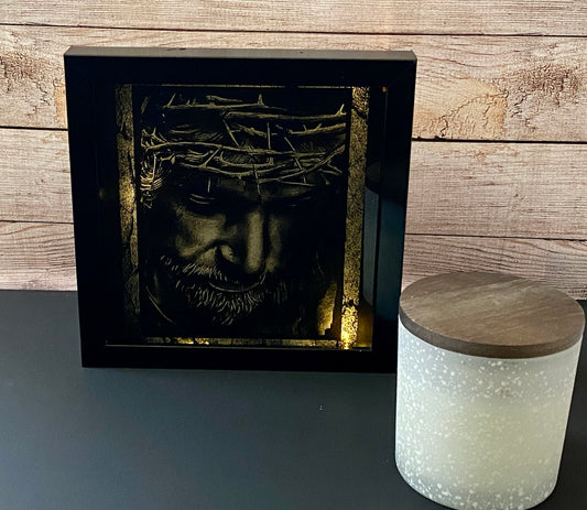 Portrait of Christ Lighted Shadowbox