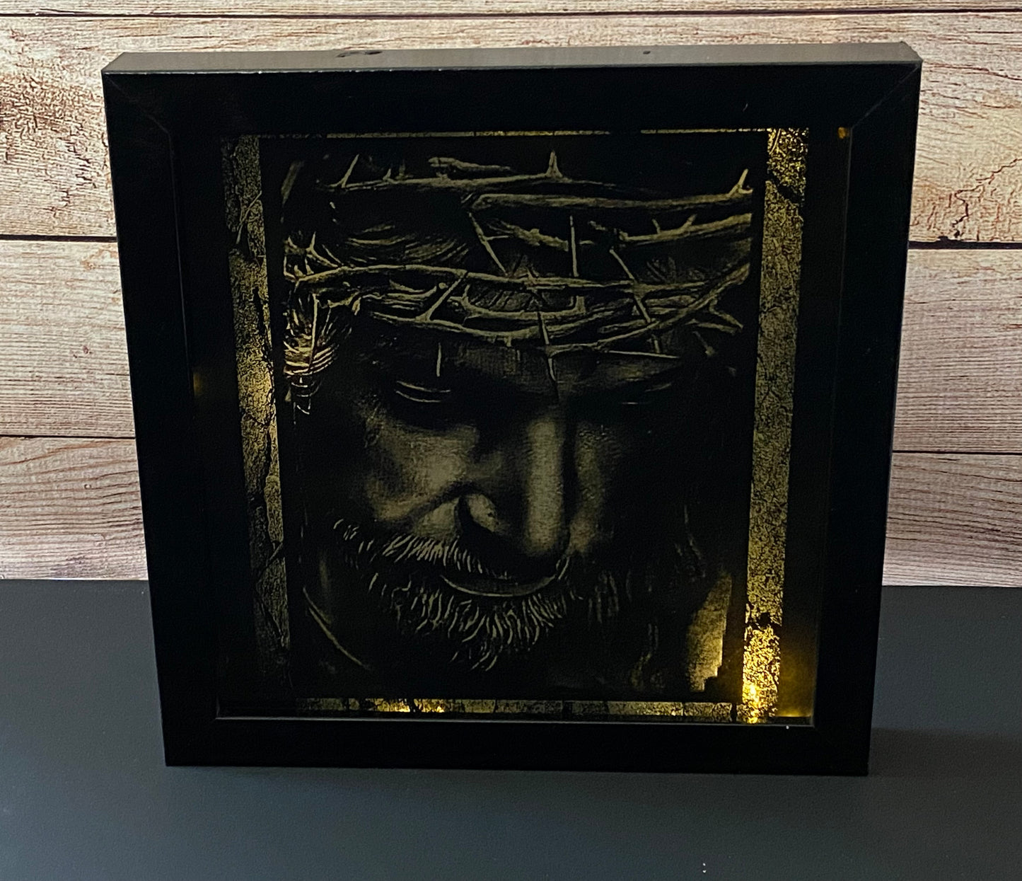 Portrait of Christ Lighted Shadowbox