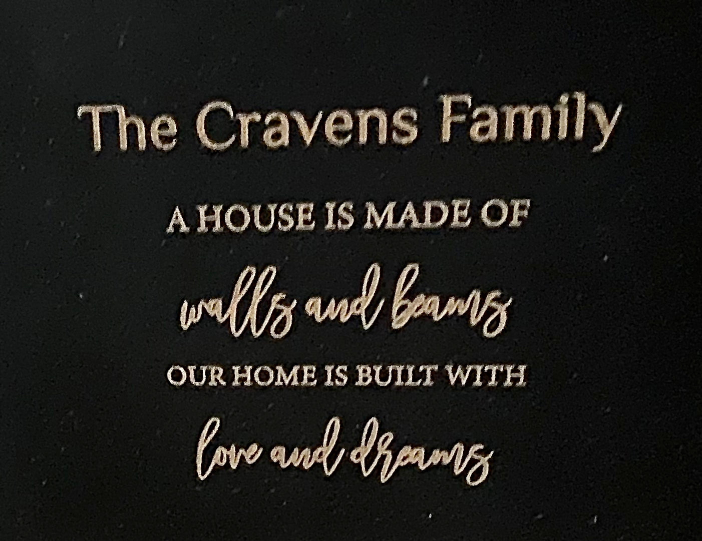 Custom Home Photo with Personalized Engraving