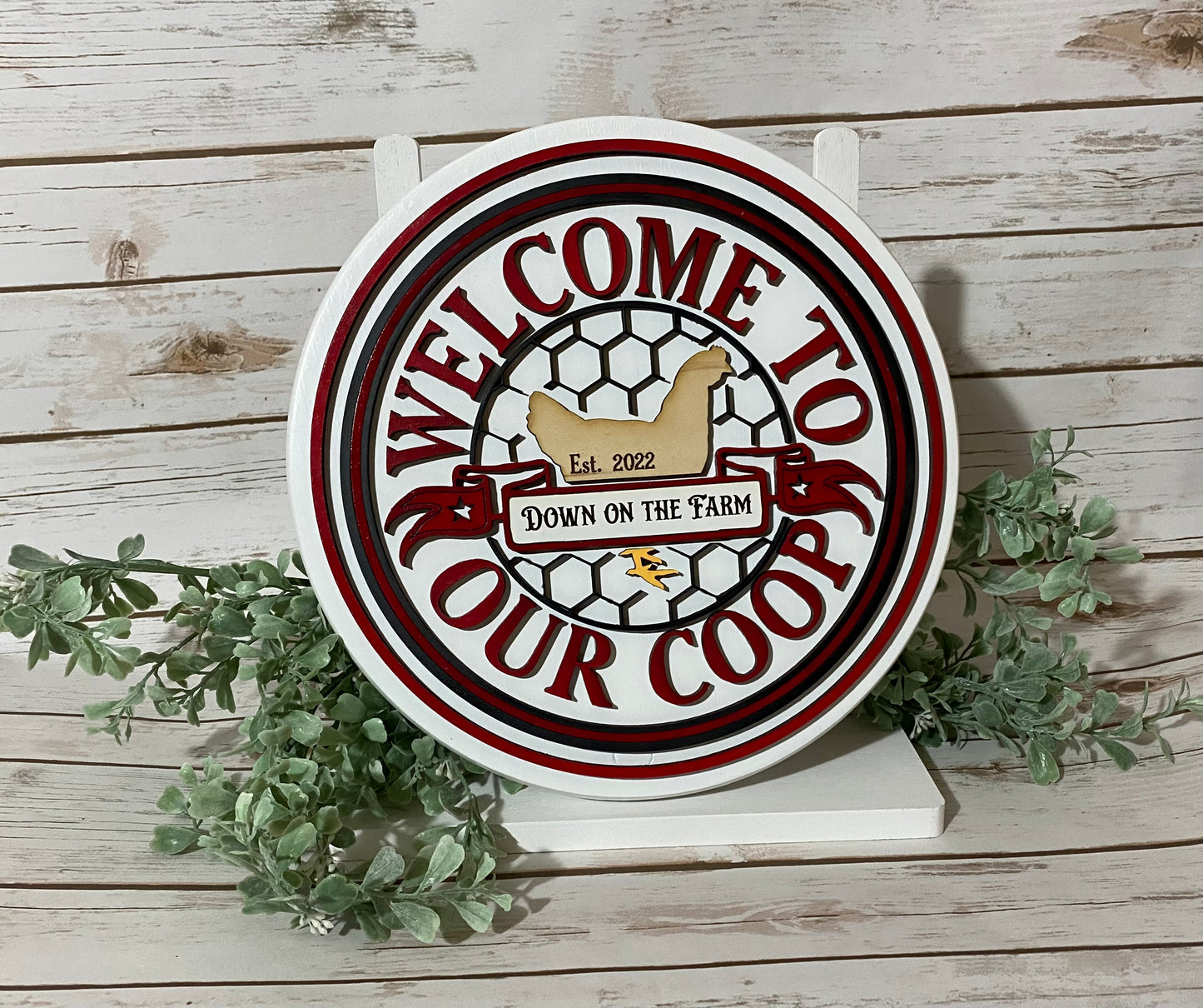 Personalized "Welcome to Our Coop" sign