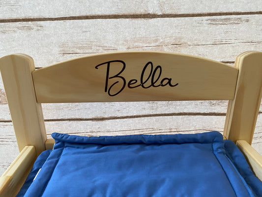 Personalized Wooden Cat Bed